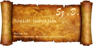 Szeidl Dorottya névjegykártya